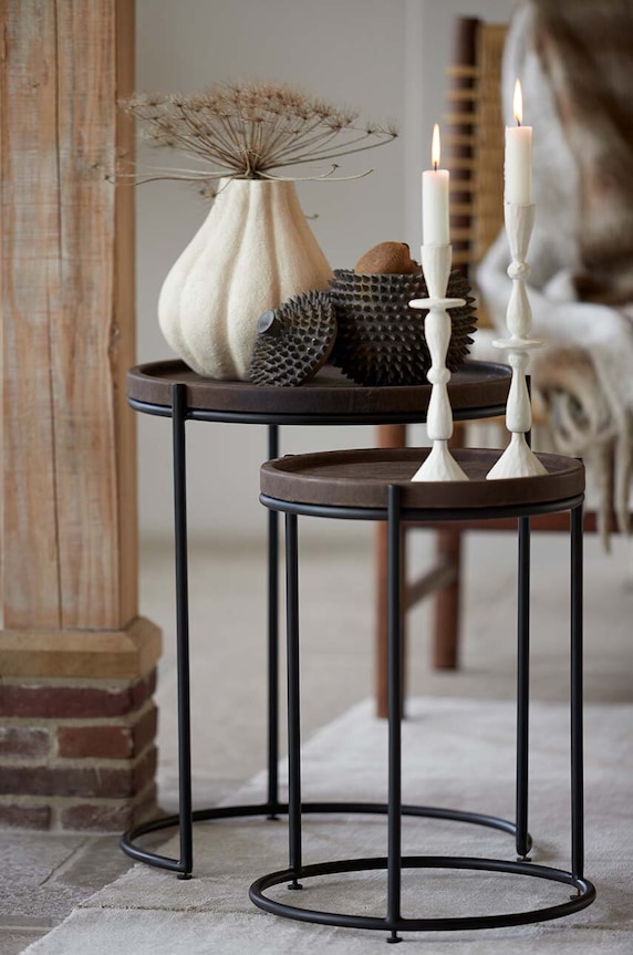 Light & Living pojemnik z pokrywką 7401683 brązowy