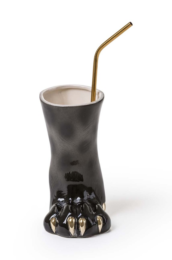 Seletti wazon dekoracyjny Animal Leopard czarny 11081