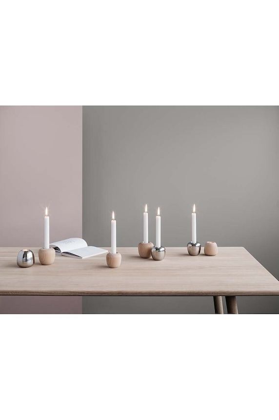 Dekorativen svečnik Stelton Ora 103. siva