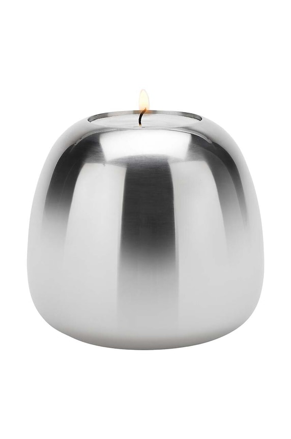 Stelton dekoratív gyertyatartó Ora szürke 104.