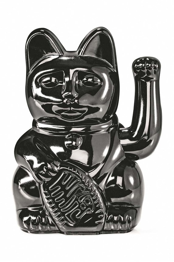 Dekorácia Donkey Lucky Cat čierna 330464