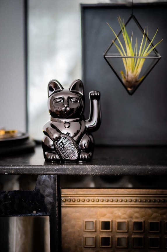 Dekorácia Donkey Lucky Cat 330464 čierna AA00
