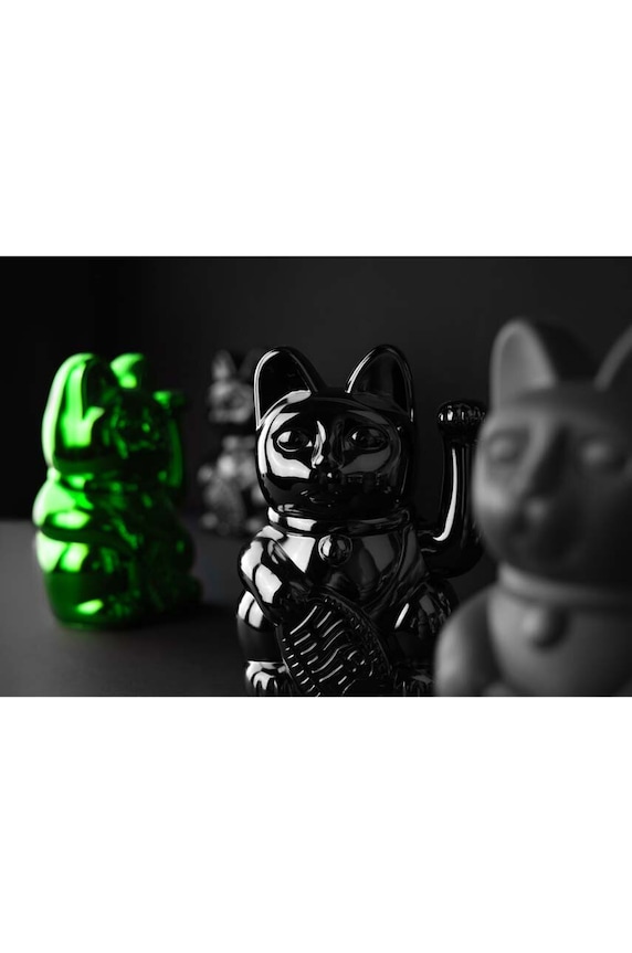 Dekorácia Donkey Lucky Cat čierna 330464