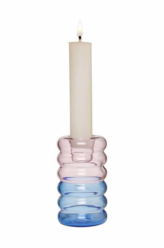 Dekorativen svečnik Design Letters Hoop 10101601PINKBLUE pisana AA00