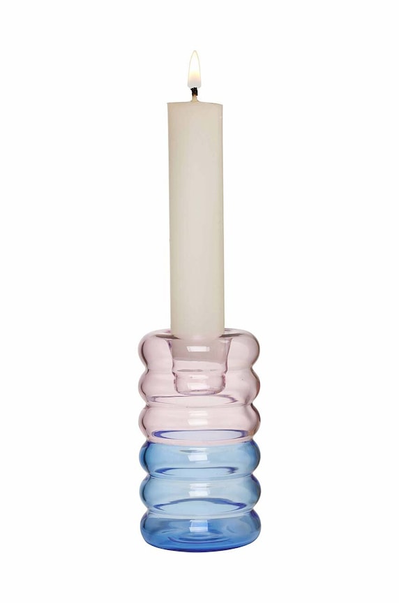 Dekorativen svečnik Design Letters Hoop 10101601PINKBLUE pisana AA00