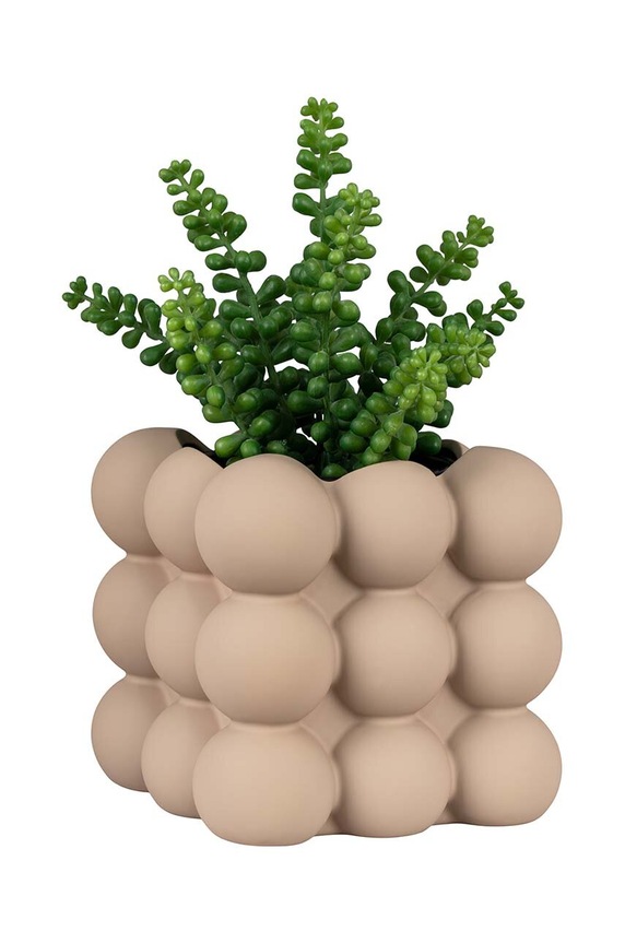 Living și dormitor House Nordic mască de ghiveci Flowerpot in Ceramic 13,5 x 13 cm 4451207 bej