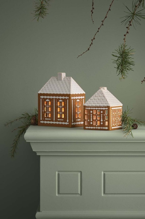 Декоративен фенер за свещ Kähler Gingerbread M 693523