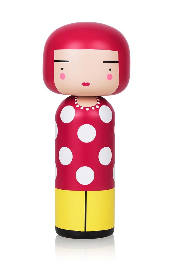 Kokeshi bábika Lucie Kaas Dot Alder Wood viacfarebná SI01DOL