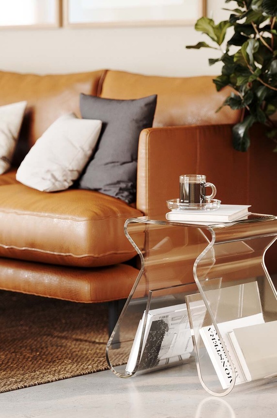 Umbra gazetnik Magino Stool 322720.165 transparentny