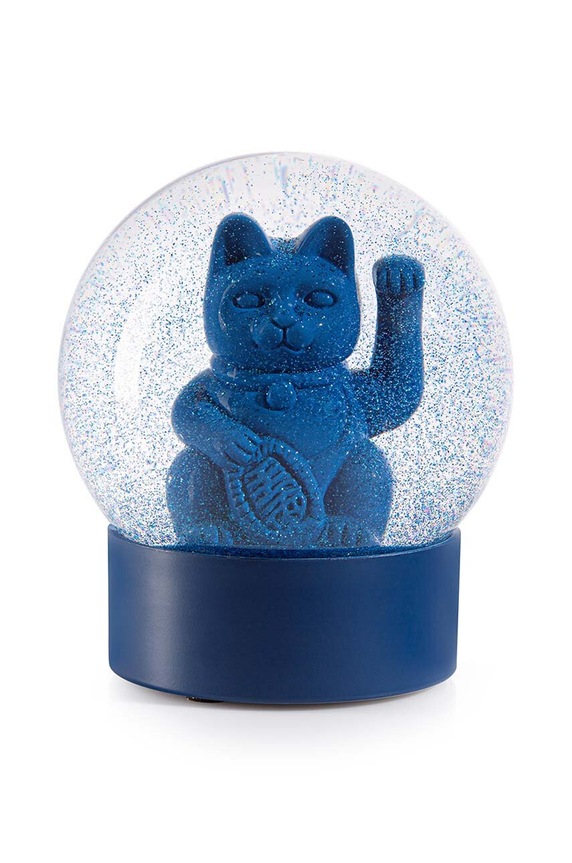 Dekorácia Donkey Maneki Neko Lucky Globe Blue tmavomodrá 330497