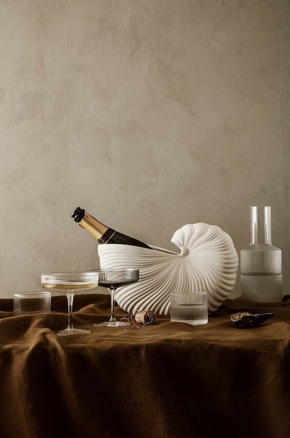 Декоративное блюдо ferm LIVING Oyster 1104264689 жёлтый