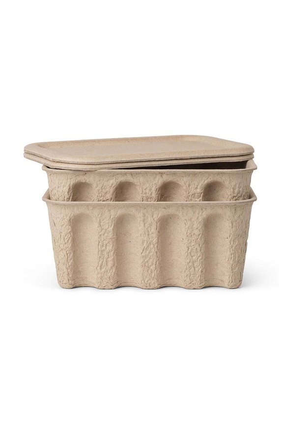 ferm LIVING cutie de depozitare Paper Pulp Box 2-pack bej 1104263132