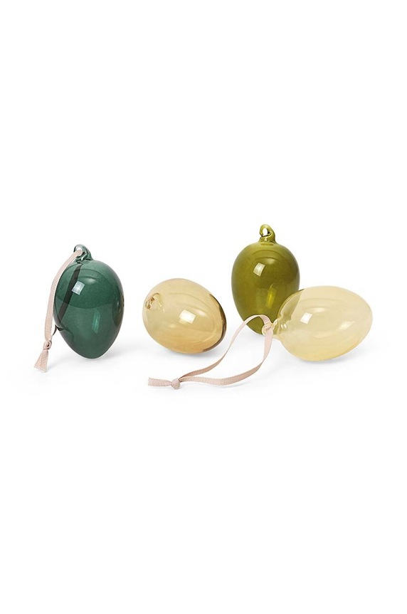 Ferm Living dekoracje świąteczne Glass Easter Eggs 4-pack multicolor 1104266761