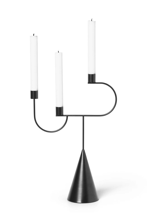 ferm LIVING decorative candle holder Avant black 100554101