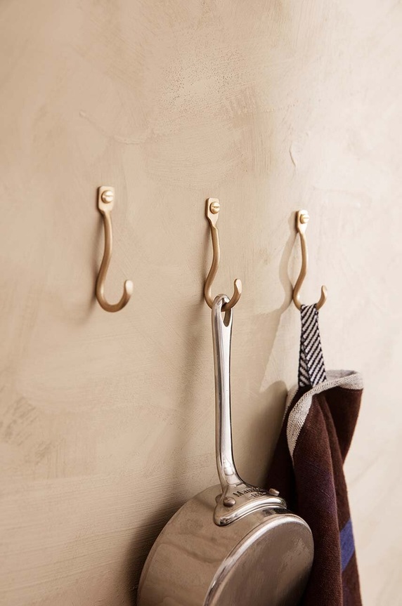Nástěnný věšák ferm LIVING Curvature 3-pack 1104263935 žlutá AA00