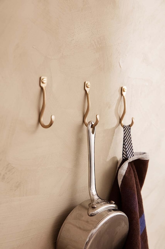 Nástěnný věšák ferm LIVING Curvature 3-pack 1104263935 žlutá AA00
