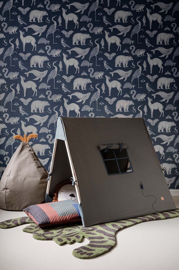 Nappali és hálószoba ferm LIVING tapéta Katie Scott 100235403 többszínű