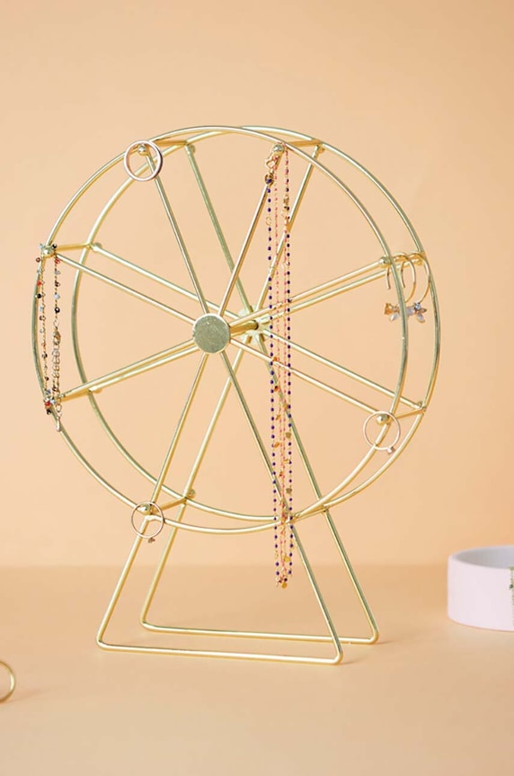 Balvi stojak na biżuterię Golden Wheel 27682 żółty