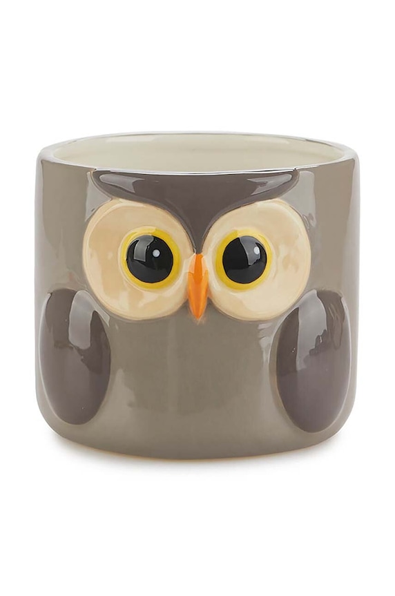 Balvi mască de ghiveci Owl 11,7 x 13,5 cm gri 27678
