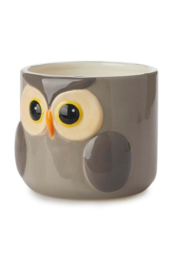 Living și dormitor Balvi mască de ghiveci Owl 11,7 x 13,5 cm 27678 gri