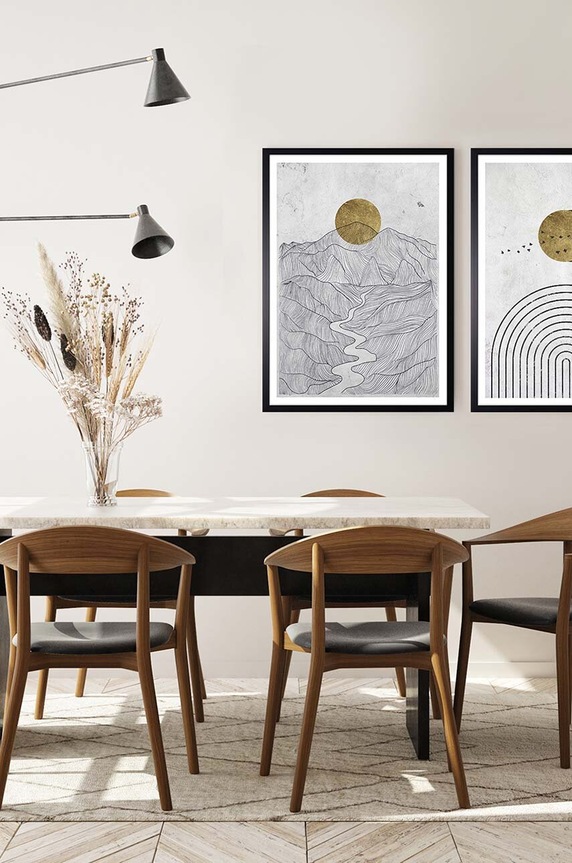 Salon i sypialnia dekoracja ścienna w ramie 53 x 73 cm 15.41.201.6064 multicolor