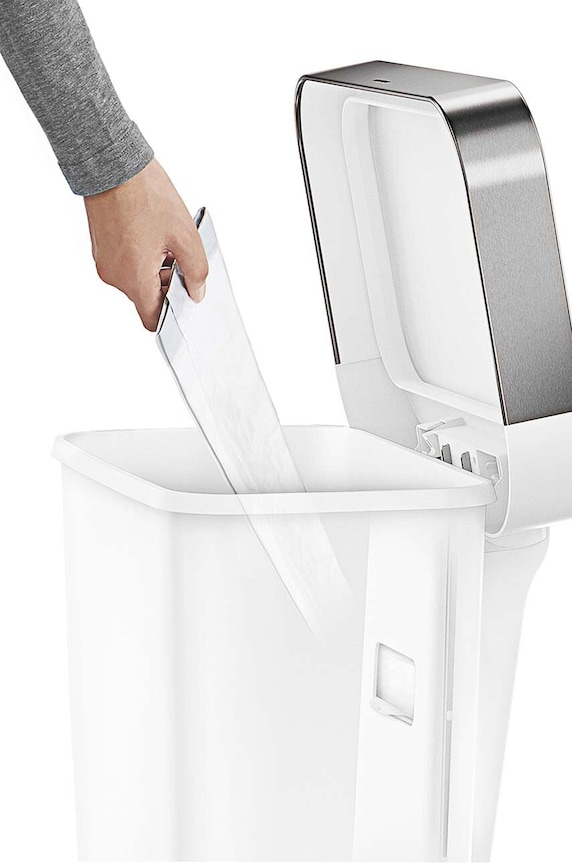 Baie Simplehuman cos de gunoi Liner Pocket 45 L CW1387CB alb