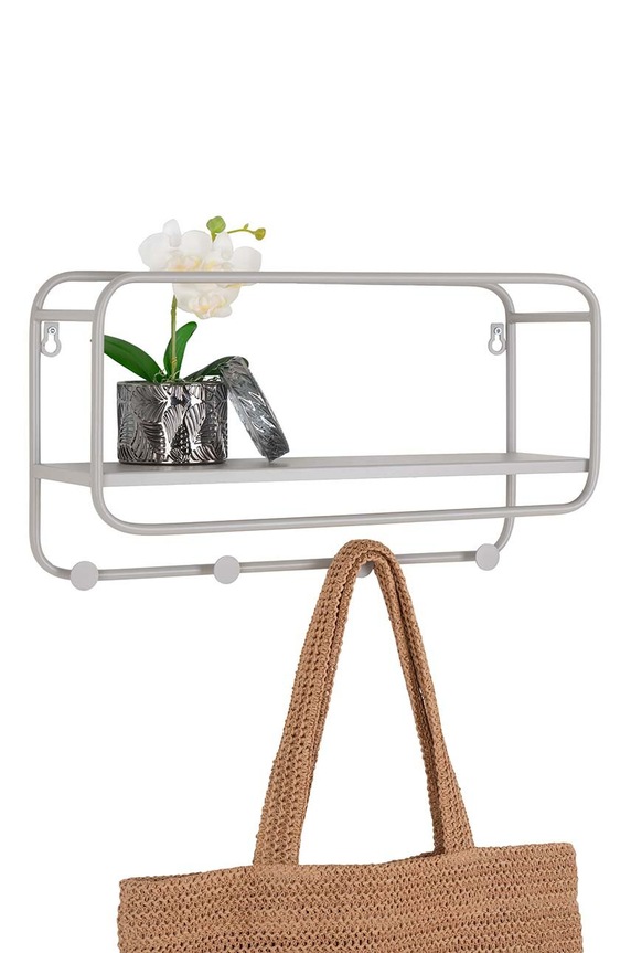 Obývacia izba a spálňa Nástenný vešiak House Nordic Feira 3201015 sivá
