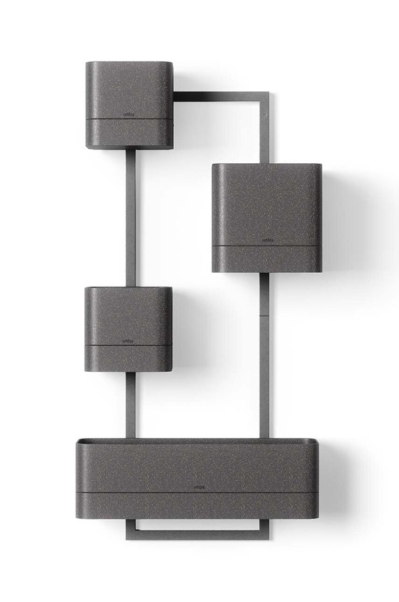 Umbra zestaw doniczek ściennych Cubiko 35,6 x 72,6 cm czarny 1018767.040
