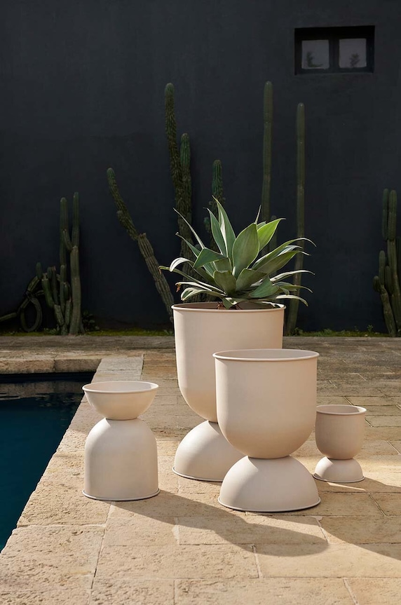 ferm LIVING vaso da fiori Hourglass Pot M beige 1104266679