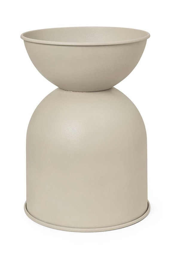 Δοχείο ferm LIVING Hourglass Pot L 1104266678 μπεζ AA00
