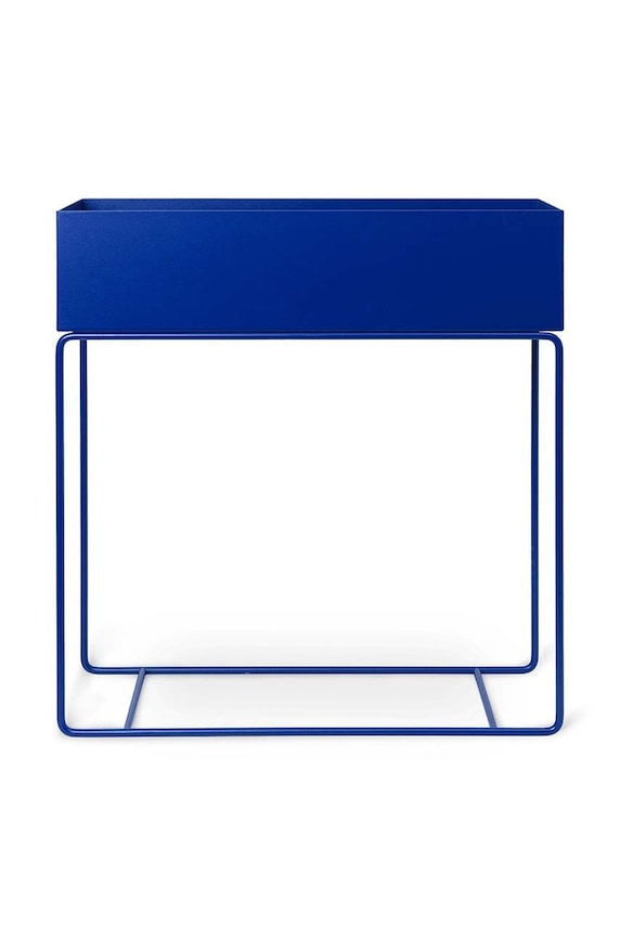 ferm LIVING donica ze stelażem Plant Box 60 x 65 x 25 cm niebieski 1104265287