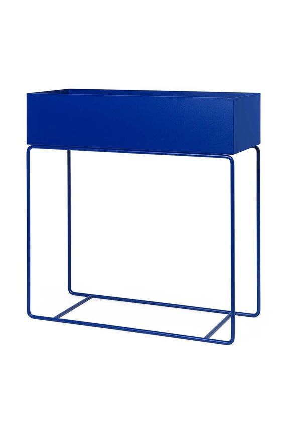ferm LIVING donica ze stelażem Plant Box 60 x 65 x 25 cm 1104265287 niebieski AA00