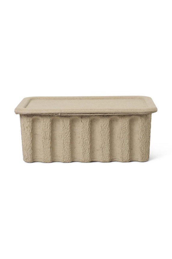 Akcesoria Ferm Living pudełko do przechowywania Paper Pulp Box L 2-pack 100313315 beżowy