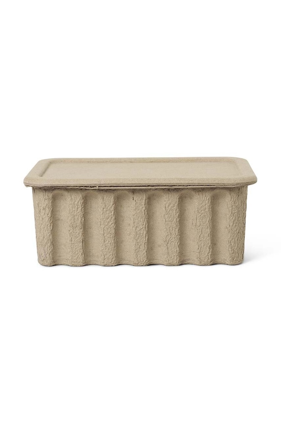 Akcesoria Ferm Living pudełko do przechowywania Paper Pulp Box L 2-pack 100313315 beżowy