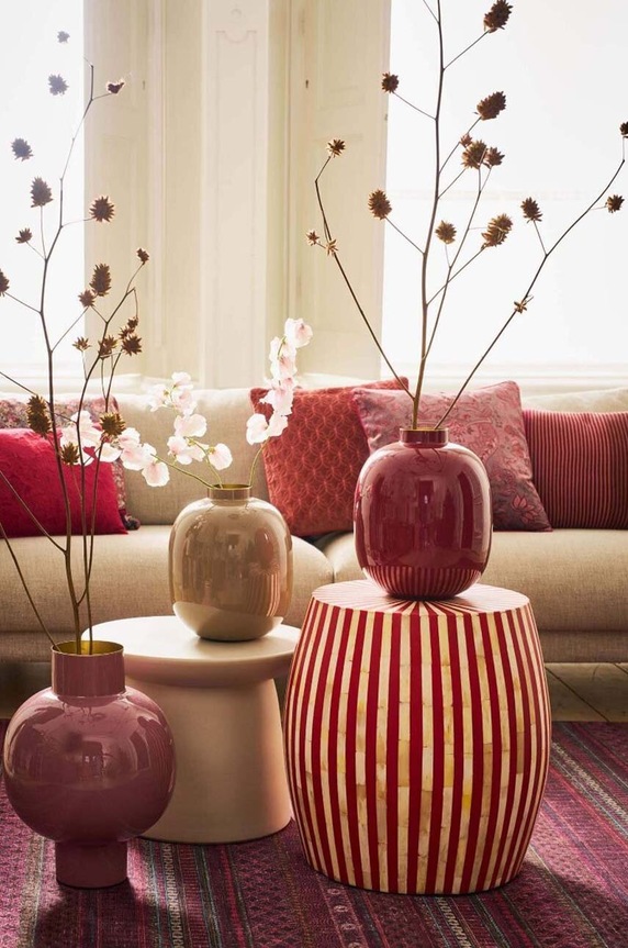 Salon i sypialnia Pip Studio wazon dekoracyjny Dark Red 51102066 bordowy