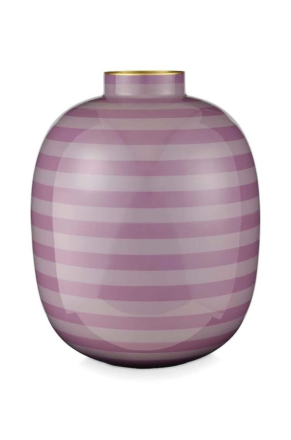 Pip Studio dekor váza Stripes Lilac többszínű 51102077