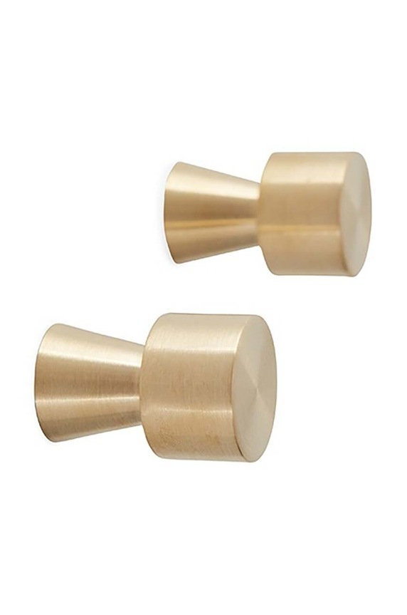 Zidna vješalica OYOY Pin Hook/Knob 2-pack zlatna 10601
