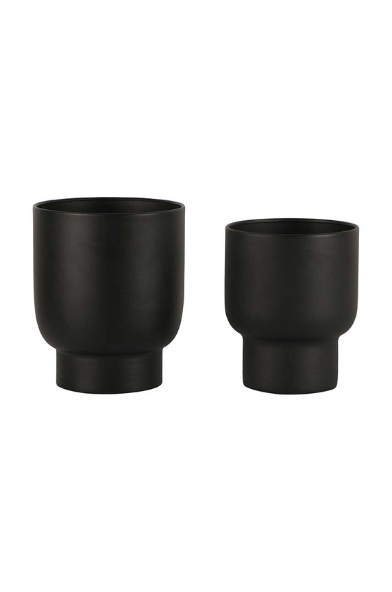 Ukrasna lončanica House Nordic Fulda 16 x 14 / 16 x 19 cm 2-pack crna 9001119