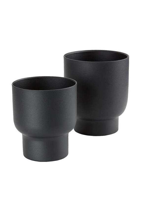 Ukrasna lončanica House Nordic Fulda 16 x 14 / 16 x 19 cm 2-pack 9001119 crna AA00