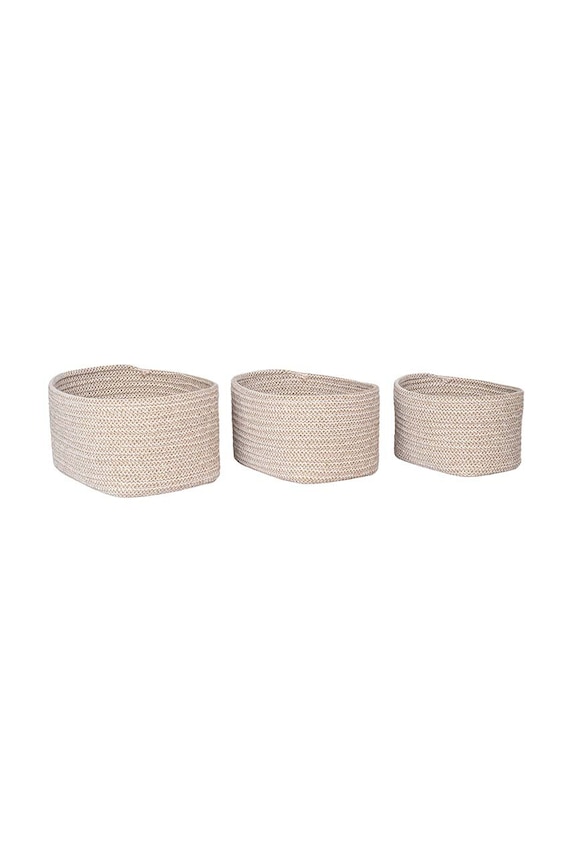 Σετ από καλάθια αποθήκευσης House Nordic Cadima 3-pack 4401545 μπεζ AA00