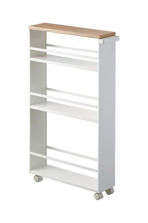 Polica s kotačima Yamazaki Tower bijela 3627