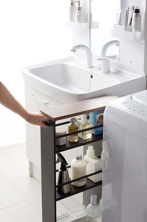 Σαλόνι και υπνοδωμάτιο Βιβλιοθήκη με ρόδες Yamazaki Tower 3628 μαύρο