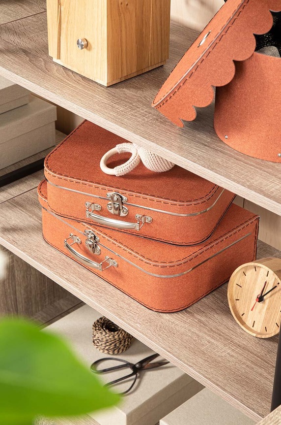 Bigso Box of Sweden zestaw pudełek do przechowywania Children Suitcase 2-pack pomarańczowy 5032C4549H003