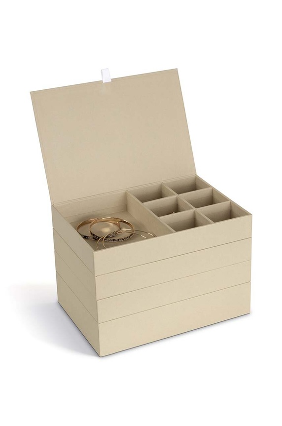 Bigso Box of Sweden pudełko na biżuterię Precious 4-pack 109450201TAB001 beżowy AA00