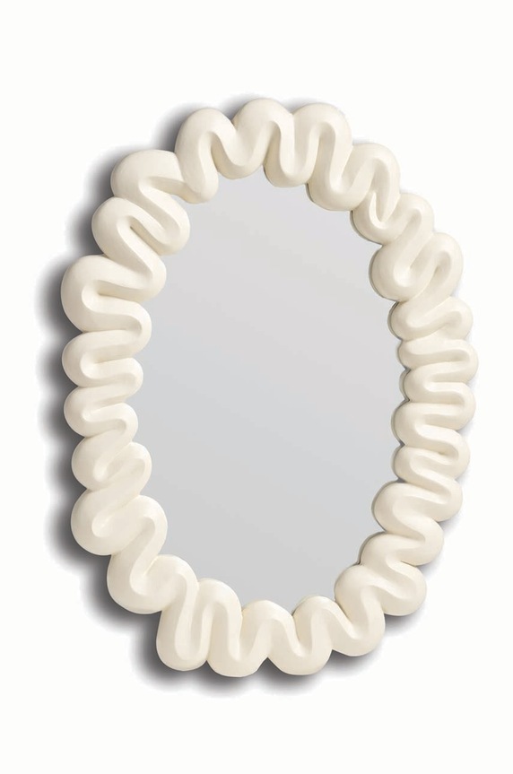 Zidno ogledalo &k amsterdam Mirror Dribble White bijela 1655.01
