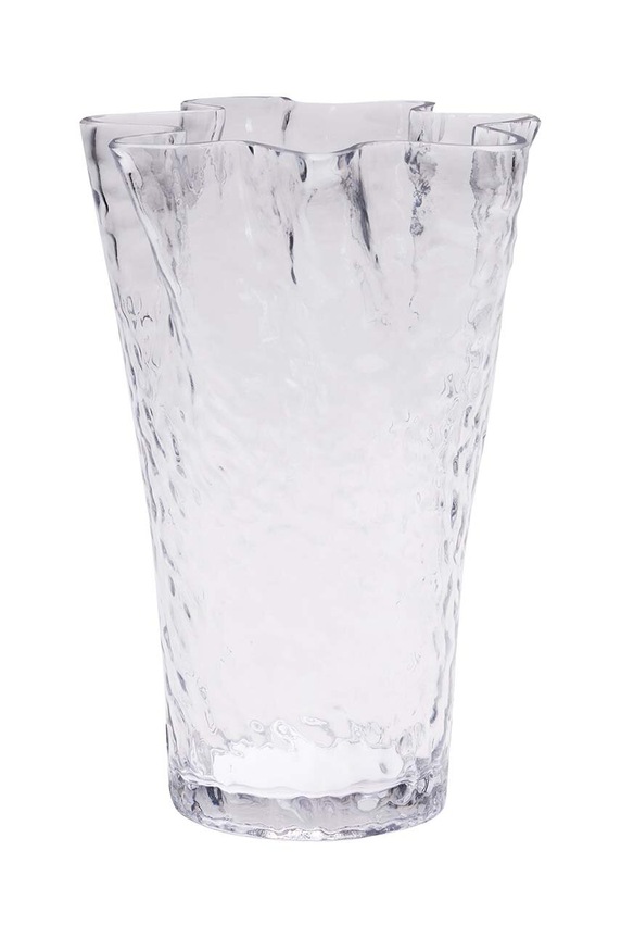 Hübsch wazon dekoracyjny Ruffle transparentny 661913