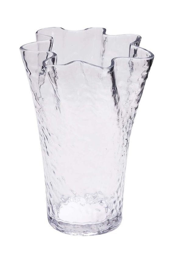 Hübsch wazon dekoracyjny Ruffle 661913 transparentny AA00