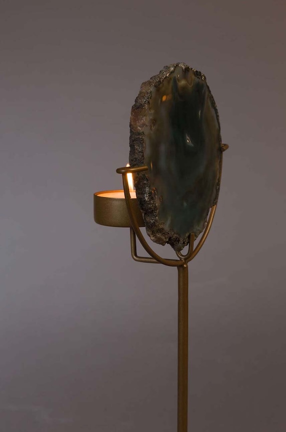 Dutchbone świecznik dekoracyjny Gem zielony 8300009
