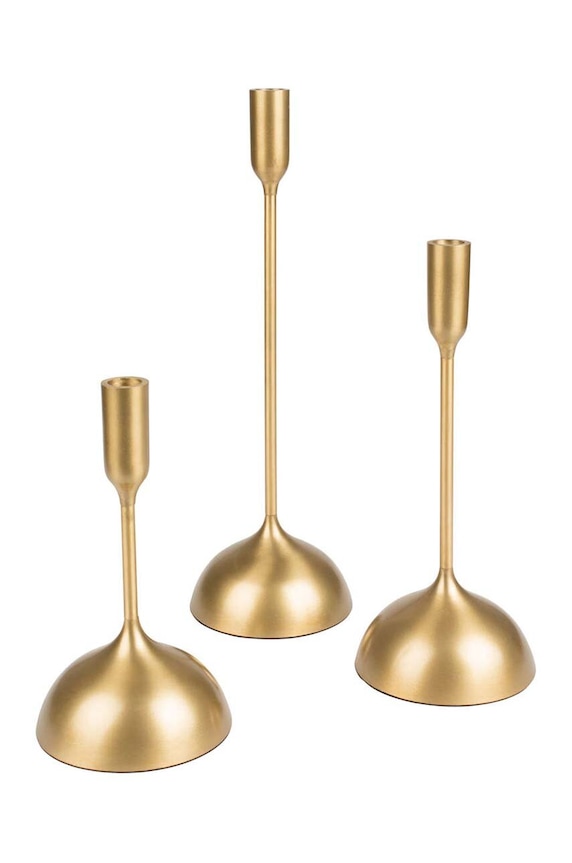 Dutchbone set de sfeșnice Sesta 3-pack galben 8300010