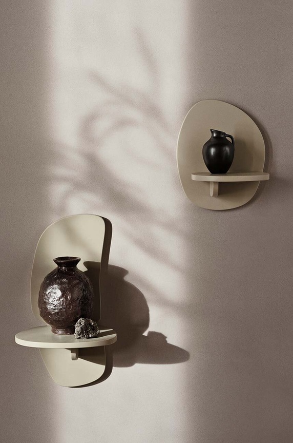 Dnevni boravak i spavaća soba Viseća polica ferm LIVING Pilu Shelf S 1104268906 bež